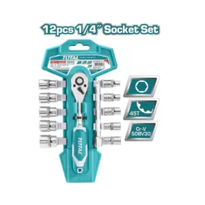 JUEGO DE DADOS 1/4" 12PZAS