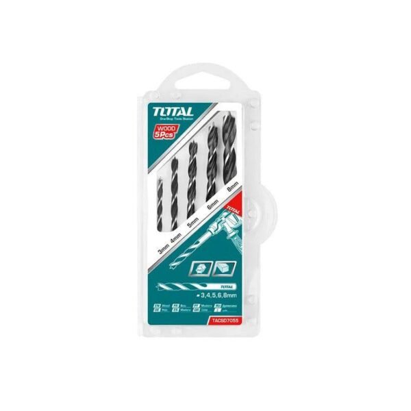Set Brocas Madera HSS 5pzas TOTAL