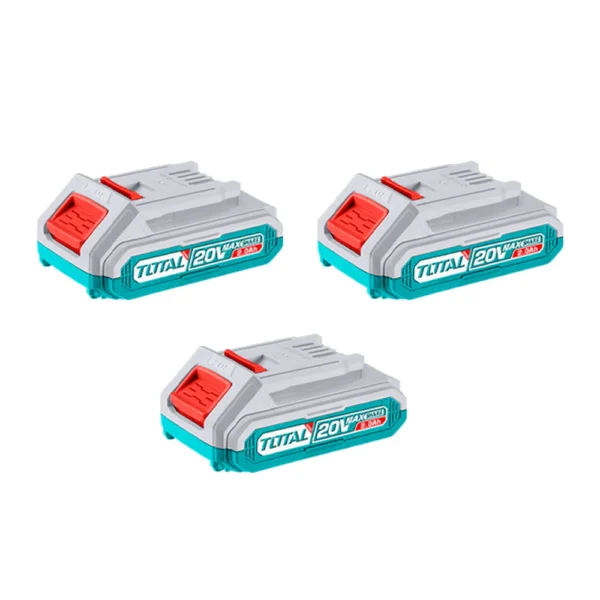 Pack 3 Baterías De Litio-Ion 20v 2 Amperes Industrial TOTAL