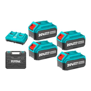 Combo 4 Baterias 20V 4ah + Cargador Rapido Doble 20V TOTAL