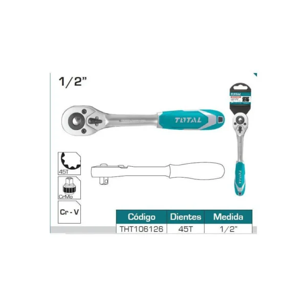 Llave Chicharra 1/2 45 Dientes TOTAL